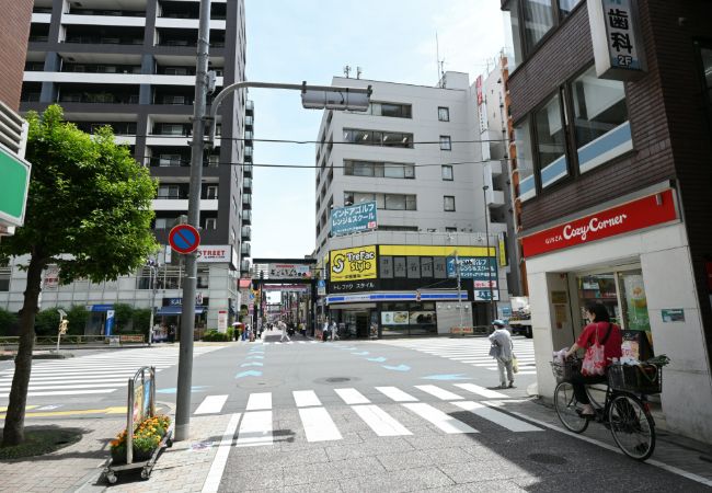 戸越銀座駅からのルート(大きな交差点)